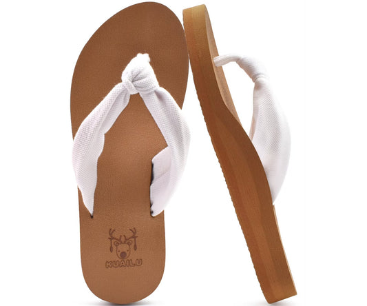 KuaiLu Flip Flops for Women with Arch Support Yoga Mat Comfortable Summer Beach Walking Thong Cushion Sandals Slip On Indoor Outdoor