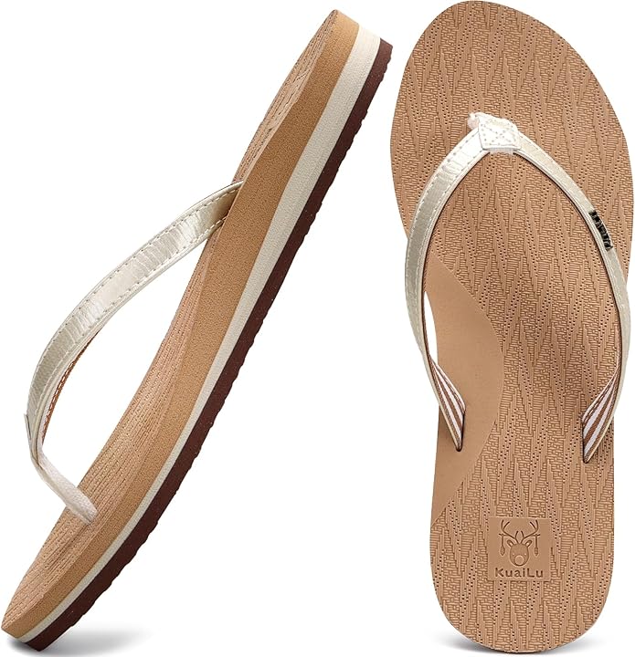 KuaiLu Womens Ladies Flip Flops