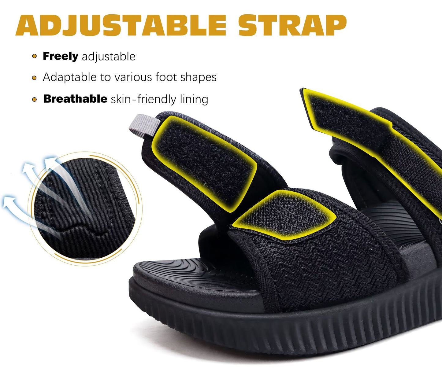 KuaiLu Womens Fashion Orthotic Slides Ladies Athletic Thick Cushion Recovery Sandals Adjustable Strap Slip On Walking Sandles With Comfortable Plantar Fasciitis Arch Support