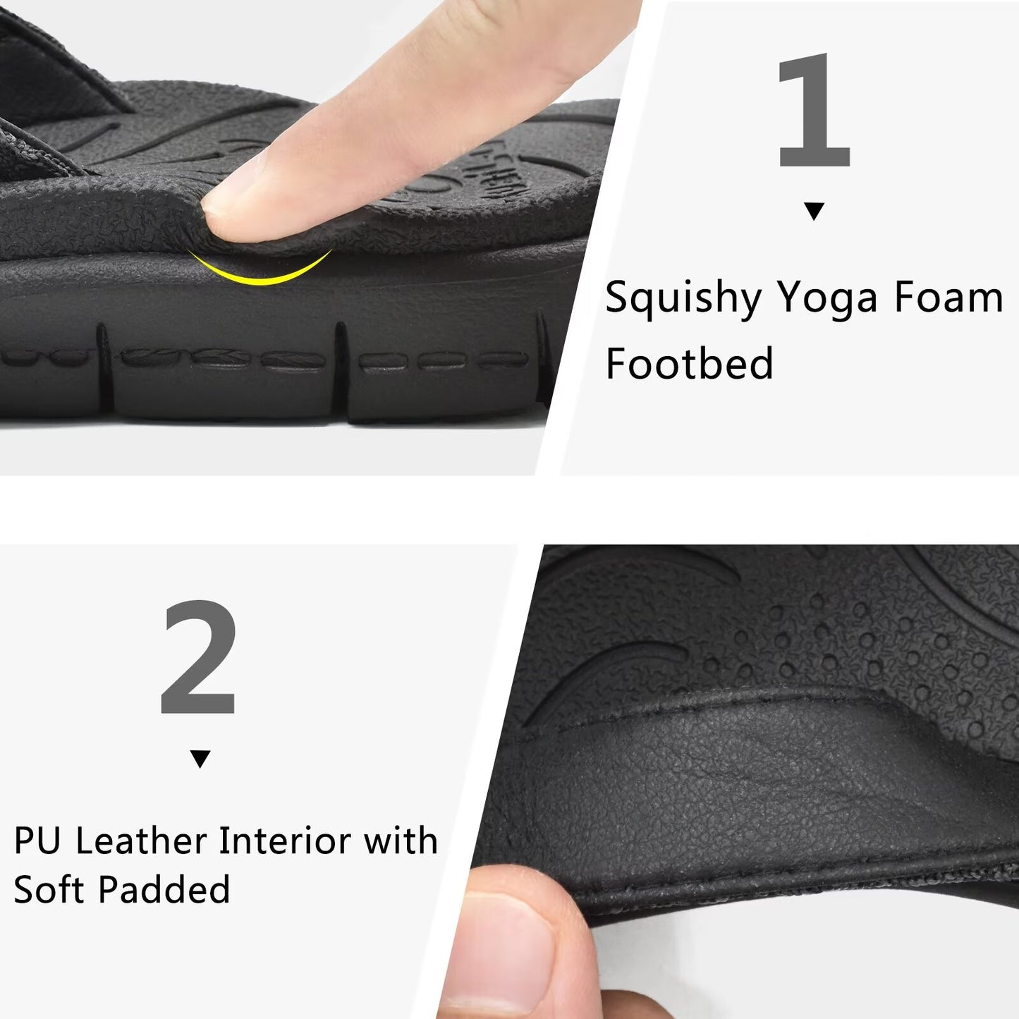 KuaiLu Womens Casual Flip Flops Yoga Mat Comfortable Cushion Arch Support Walking Thong Sandals Lightweight Non-Slip
