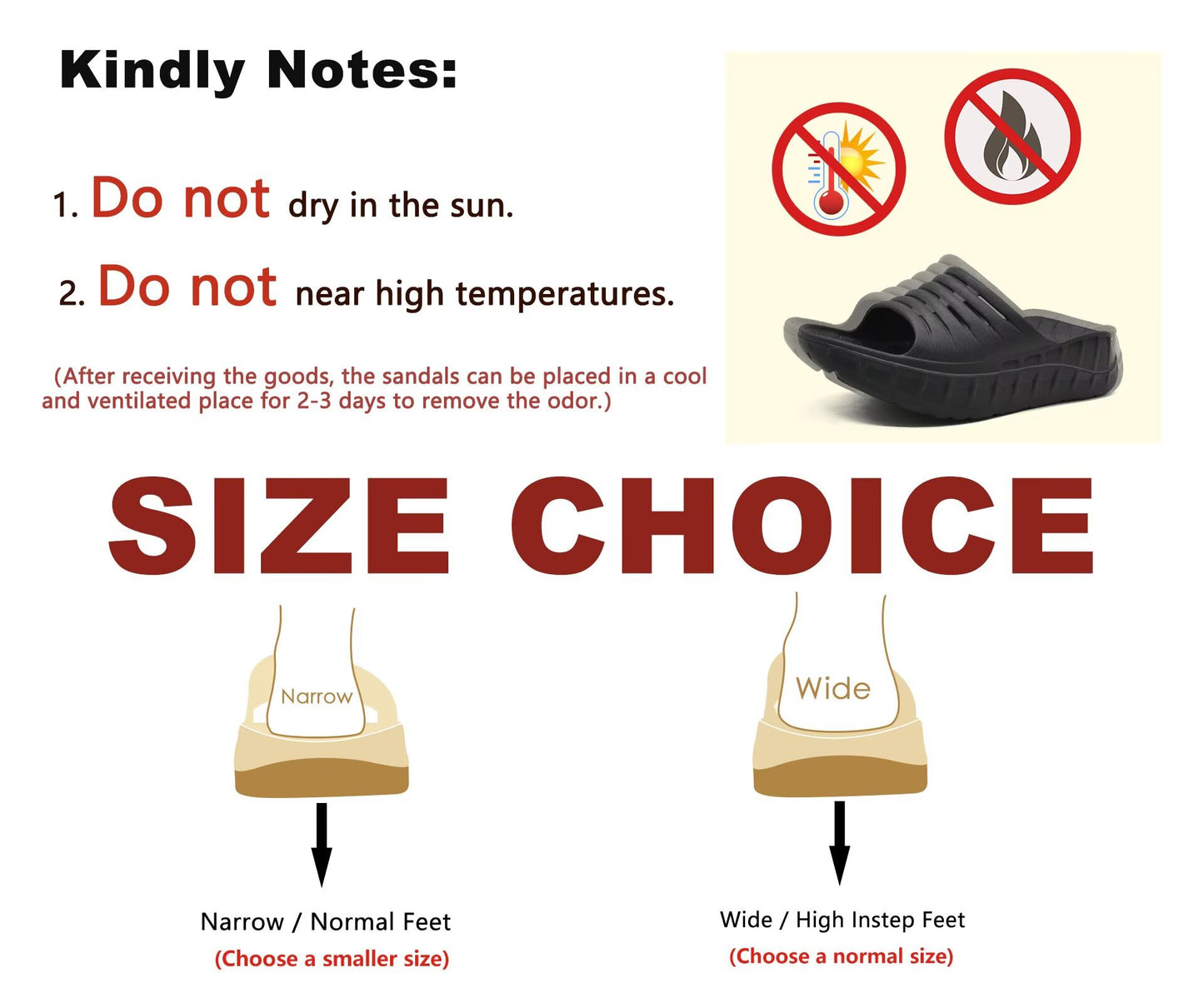 KuaiLu Mens Recovery Sandals Orthotic Thick Cushion Open Toe Sport Slides With Comfortable Plantar Fasciitis Arch Support, Reduces Stress on Feet, Joints & Back Post-Exercise