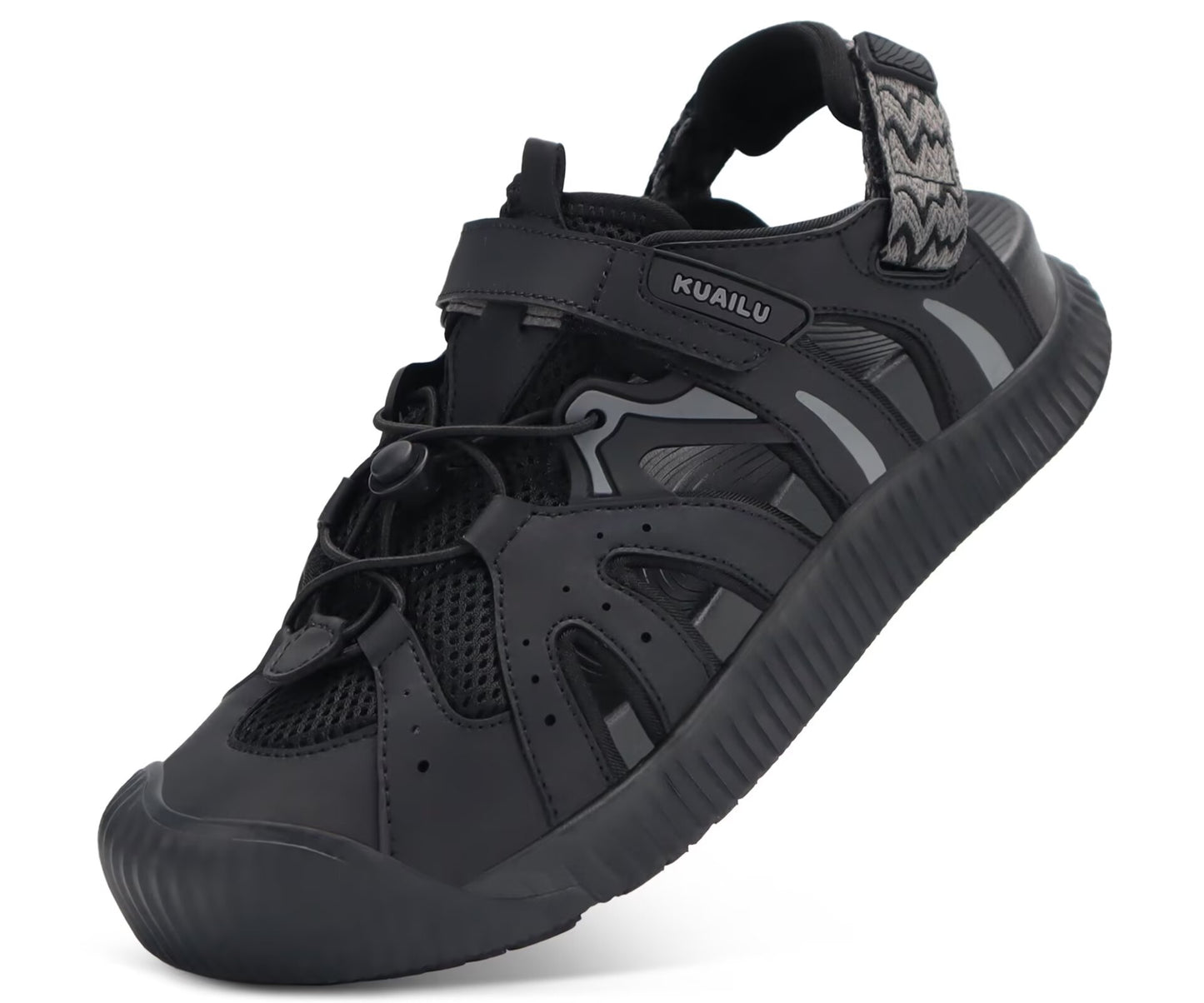 KuaiLu Womens Closed Toe Hiking Sandals with Orthopedic Arch Support Comfortable Cushion Breathable Summer Outdoor Walking Sandles Beach Travel Adjustable Fisherman Water Shoes