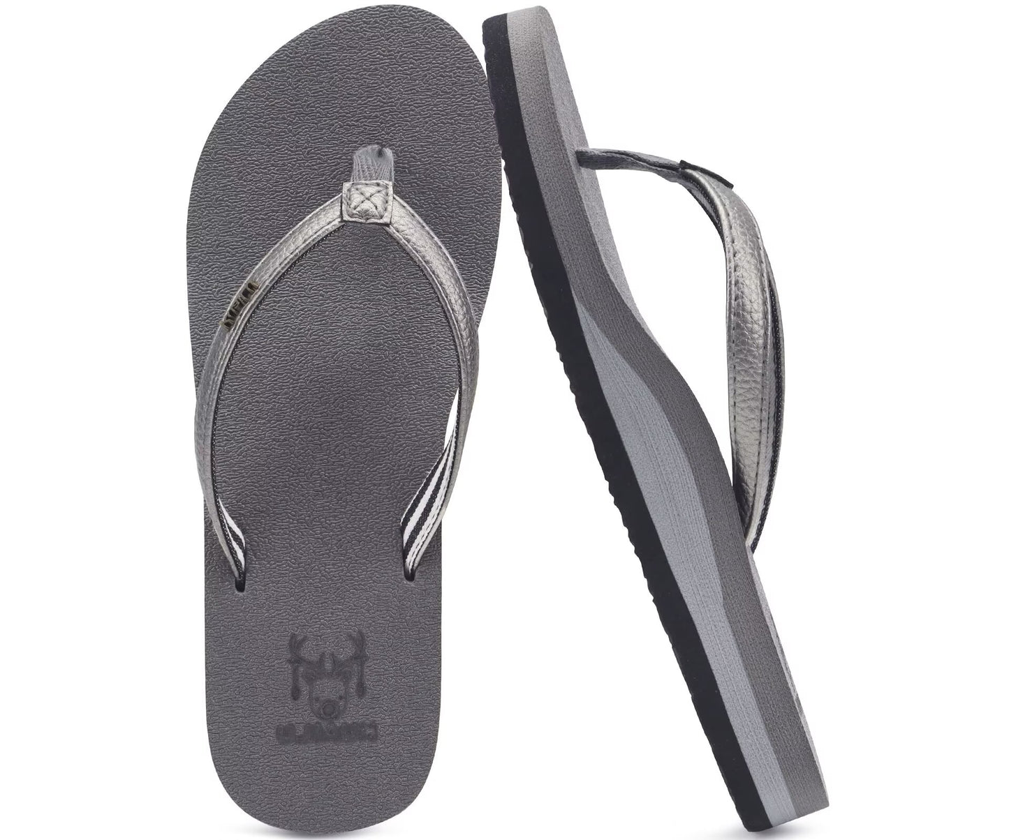 KuaiLu Womens Arch Support Flip Flops Comfortable Yoga Mat Slip on Summer Beach Walking Thong Cushion Sandals