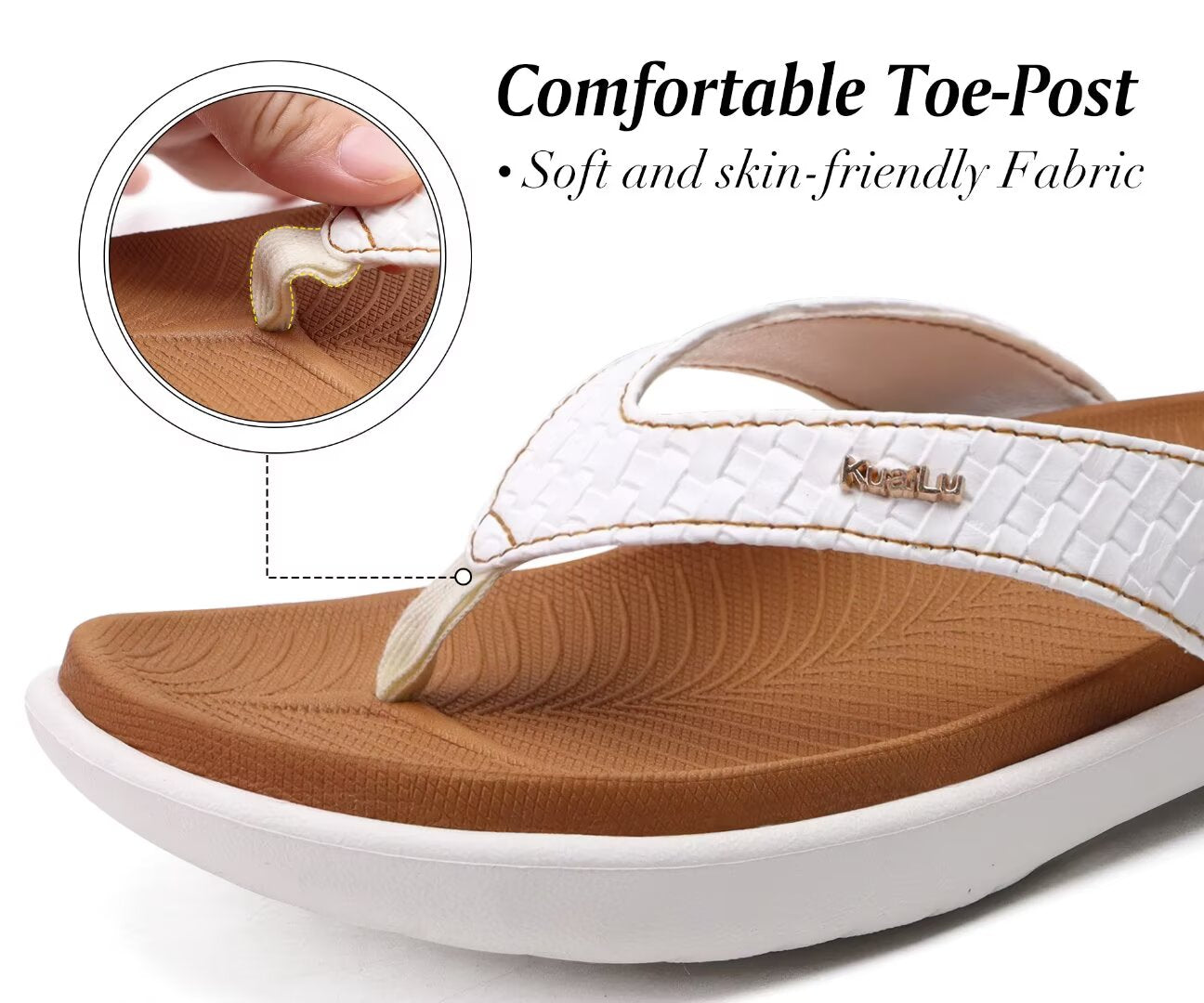 KuaiLu Womens Flip Flops Ladies Yoga Mat Comfortable Walking Thong Sandals With Plantar Fasciitis Arch Support Slip On Indoor Outdoor For Summer