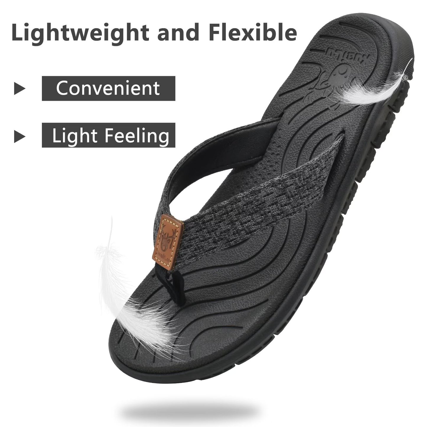 KuaiLu Womens Casual Flip Flops Yoga Mat Comfortable Cushion Arch Support Walking Thong Sandals Lightweight Non-Slip