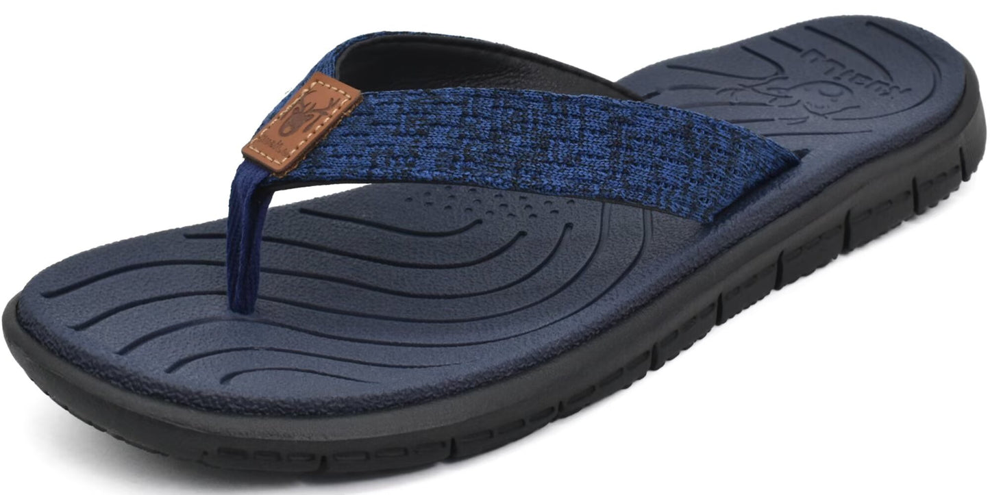 KuaiLu Womens Casual Flip Flops Yoga Mat Comfortable Cushion Arch Support Walking Thong Sandals Lightweight Non-Slip
