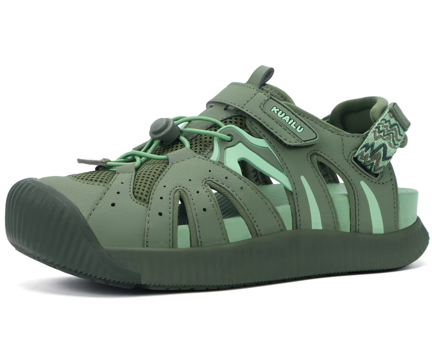 KuaiLu Womens Closed Toe Hiking Sandals with Orthopedic Arch Support Comfortable Cushion Breathable Summer Outdoor Walking Sandles Beach Travel Adjustable Fisherman Water Shoes
